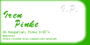 iren pinke business card